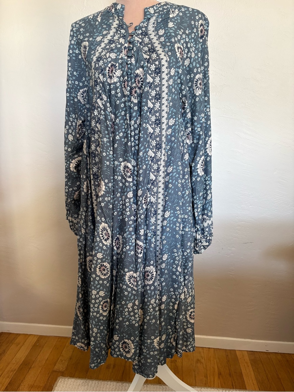 Natalie Martin Blue Floral Maxi Dress